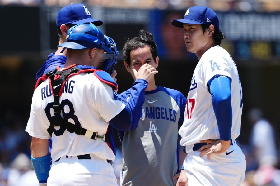 大谷翔平右手中指流血照投91球奪第7勝 拉辛：完全不擔心